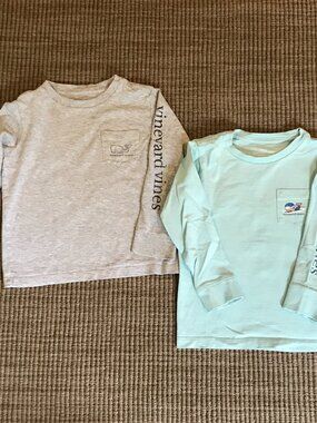 Vineyard Vines Long Sleeved Cotton T-shirts, Kids 3-4T